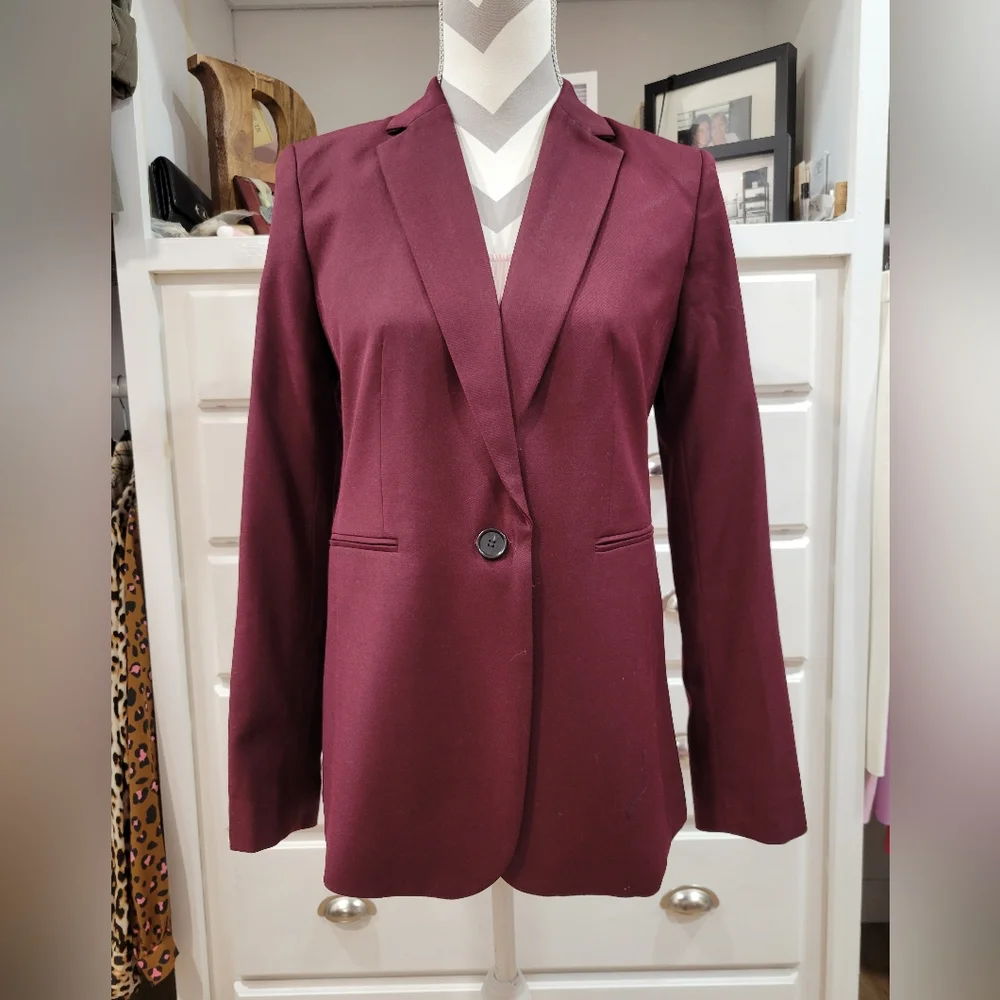 NWT Ann Taylor Burgundy Suit - Picture 2 of 16